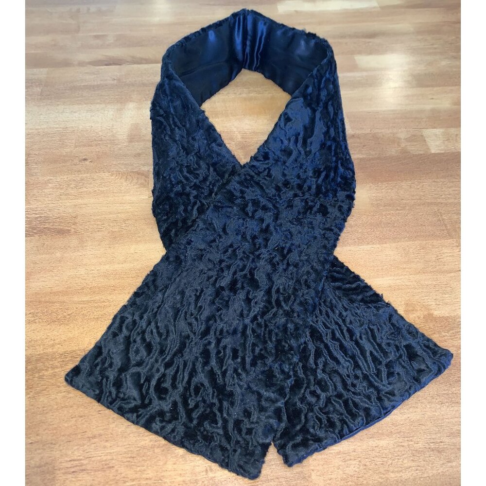 Vintage Black Persian Lamb Scarf